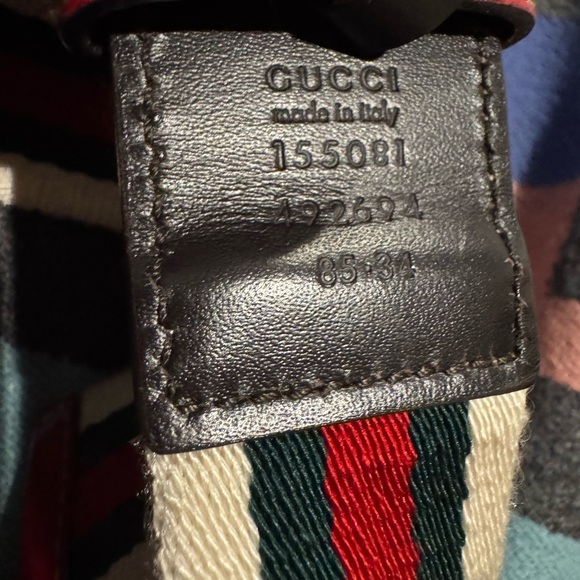 Gucci Red and Green Interlocking G’s Belt. - Picture 4 of 10